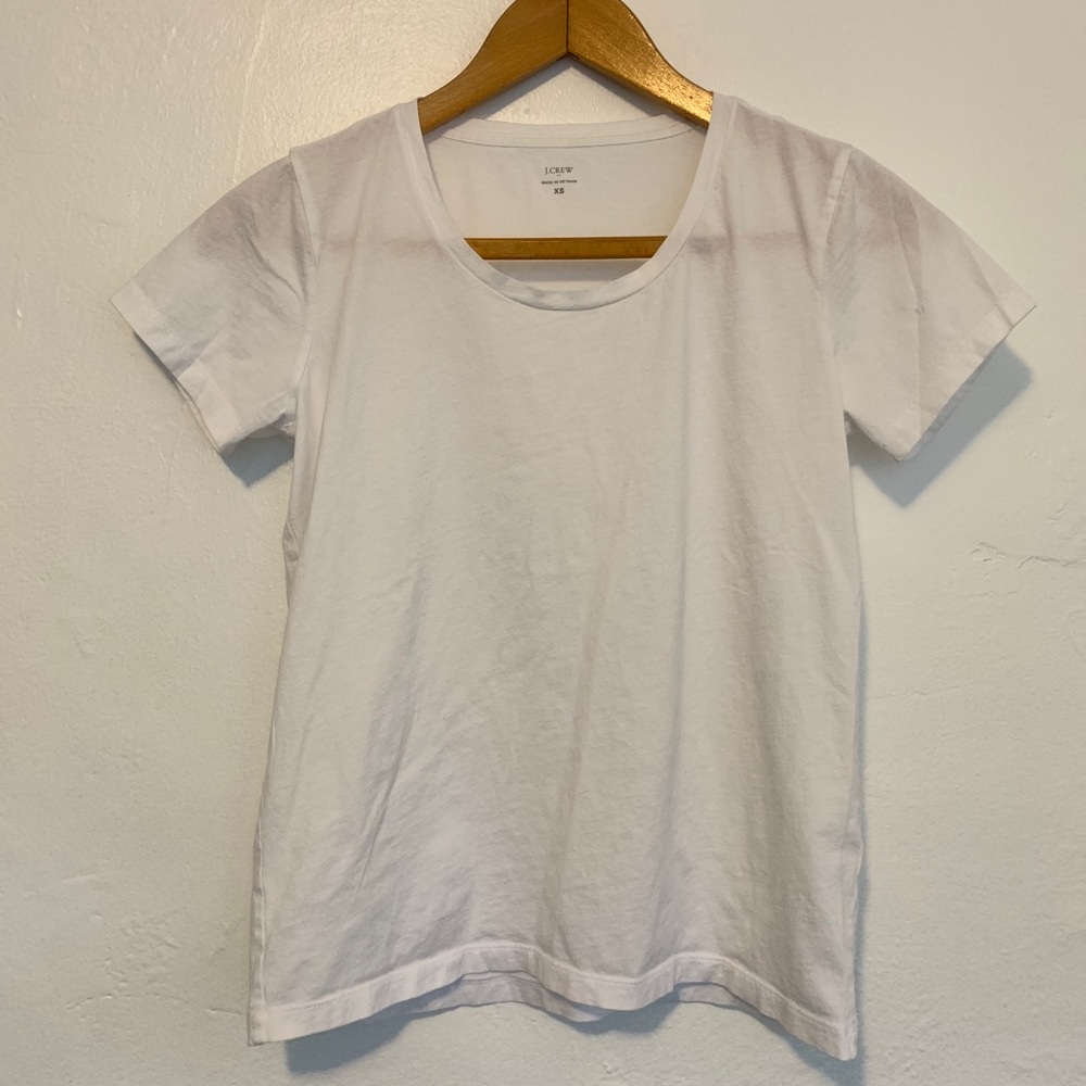 J. Crew white Scoop Neck Tee Shirt